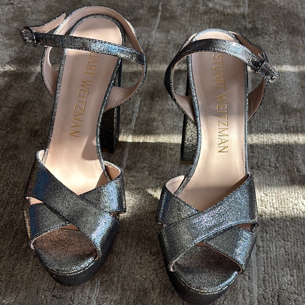 Stuart Weitzman Silver Elegant Heels